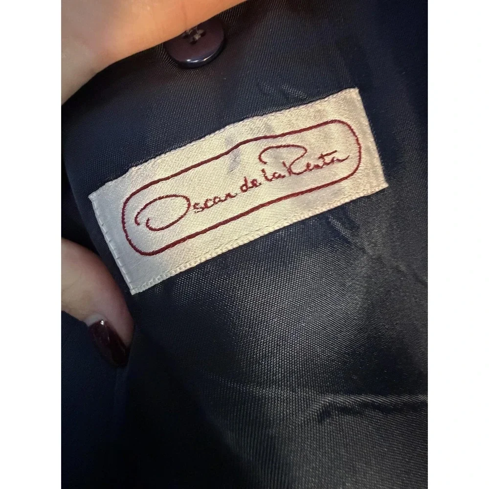 Oscar De La Renta Suit Mens 40 35x30 Gray Wool 2 Piece Jacket Pants Formal